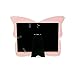 Laura Ashley 4x6 Horizontal Pink Resin Butterfly Picture Frame with Dotted Edges, Photo Frame with Black Fabric Easel, Made for Tabletop & Wall-Hanging Display (6x4, Pink)