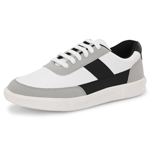 Image of Centrino Canvas Shoes for Men Sneakers | Casual Shoes for Man Stylish | Lightweight Lace-Up Design with Cushioned Insole | Breathable Comfortable Walking Shoes | Anti-Skid Sole | Mens Sneaker Shoes (3211)