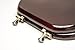Bath Décor 5Q1R2-16AB Solid Oak Traditional Design Toilet Seat with Solid Metal Hinges, Round, Mahogany with Antique Brass