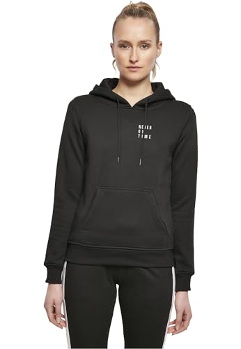 Sweat à capuche Never on Time Mister Tee pour femme noir XXL