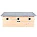 Produktbild Esschert Design Spatzenvilla mit Zinkdach, aus Kiefernholz, 46,8 x 16,8 x 20,5 cm, Nistkasten, Futterhaus, Futterstation