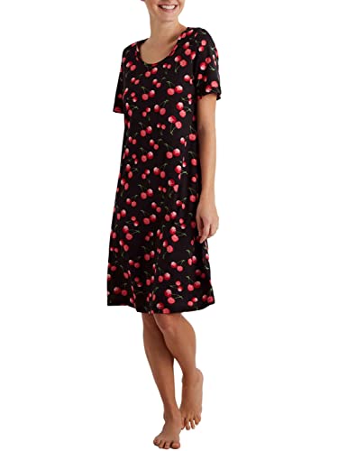 Ringella Lingerie Damen Nachthemd mit Kirschendessin schwarz 44 3261006,schwarz, 44 Cover