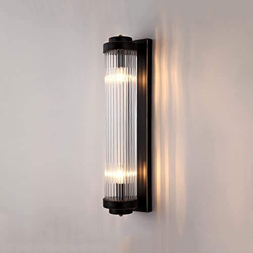 Aplique de Pared Moderno de 2 Luces, lámpara de Noche de Pared, Pantalla de Cristal Ajustable, Apliques de Pared de Acero al Carbono, lámparas de cabecera E14 para decoración de pasillos de Hote