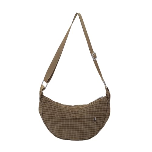 Women Bag Large Capacity Shoulder Bag Plaids Crossbody Simple Dumplings Korean Styles Messengers For Daily Women Dumplings Re