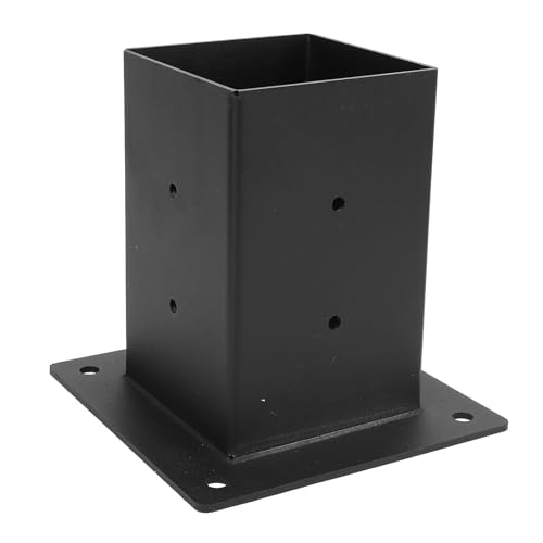 Asixxsix Pavillon-Halterung, Verzinkte, Pulverbeschichtete, Vollständig Geschweißte Holzpfostenhalterung, Robuste Rechtswinkel-Eckhalterung, Pergola-Hardware-Kit (Gerade)