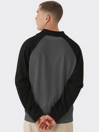 Image of Jump Cuts || Mens || Colorblock || Polo Neck || Raglan Full Sleeve || LoopKnit || Sweatshirt