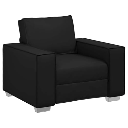 vidaXL Fauteuil canapé Noir 99 x 78 x 84 cm Cuir Artificiel, Salon Moderne, Fauteuil Cosy,...