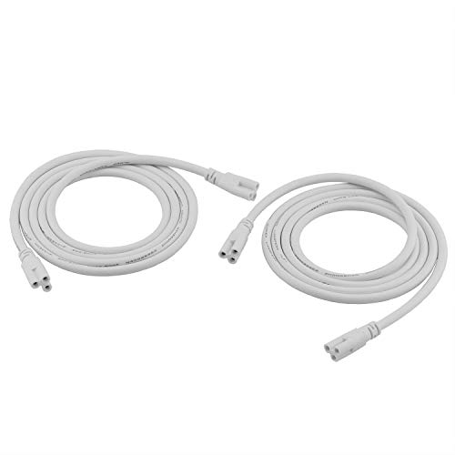 Maxmoral 2-Pack 1.5m 3Pin T5 T8 LED Tube Connector Cable Wire 3-Phase Ceiling Lights Connecting Line Extend Connector Cable Double End 3-Hole Cable Wire for Integrated LED Fluorescent Light Lamp