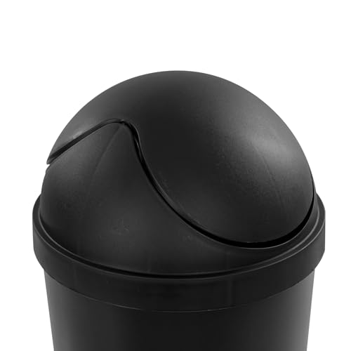 Caneca de basura negra pequeña 3 galones con tapa giratoria miniatura 5