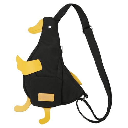 Y2K Cute Duck Crossbody Bag for Women Funny Large Capacity Cartoon Shoulder Bag Daypack for Travel