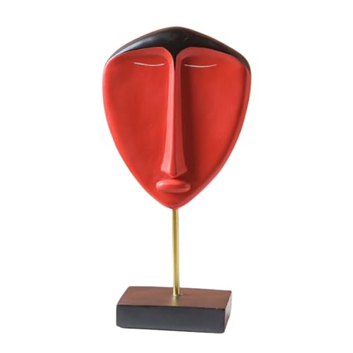 Zyqixluk Figure de Visage Abstraite, Statues Artisanales Sculpture en résine, Africain Art Tribal Figurines Décorations Articles, Home Office Bedroom Living...