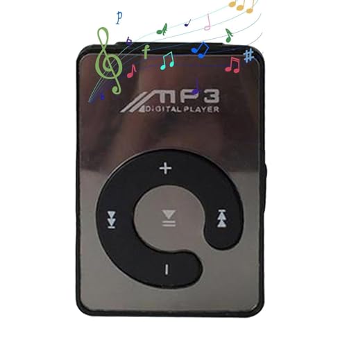 Reproductor MP3 con clip de 8 GB, reproductor MP3 con clip ligero, reproductor de MP3 con pinzas de 6 colores con cable USB y auriculares