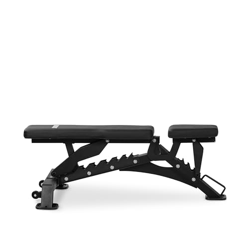DIONE Trainingsbank, fitnessbank, trainingsbank, 9 posities, belastbaar tot 500 kg, met transportwielen - Afbeelding 3
