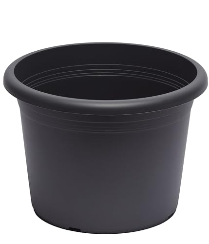 Dehner Blumentopf Cylindro XXL, Ø 80 cm, Höhe 60 cm, Kunststoff, anthrazit