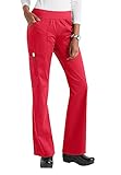 pantalon cop copine 2017  CARE SMART UNIFORM Pantalon cargo en tricot à la taille, Rouge, Small Petite