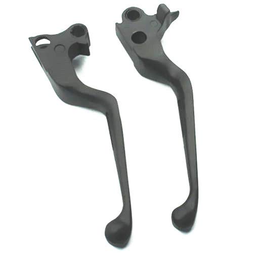 2X Motorcycle Handlebar Lever Slotted Brake Clutch Levers For Harley Xl Dyna Touring(Black2） #TOP3