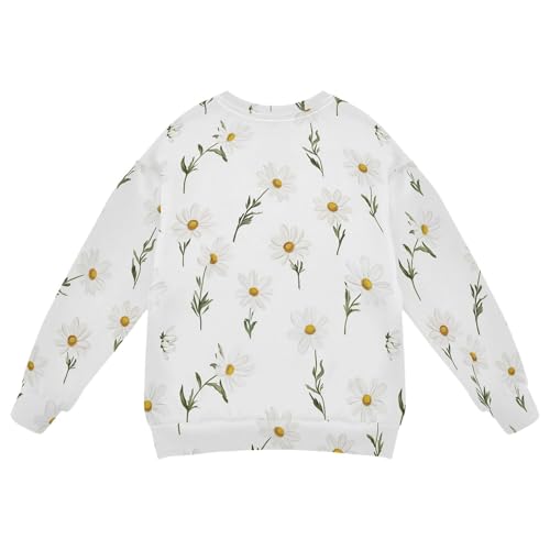 JUNZAN Safari Daisy White Kids Girls Hooded Sweatshirt Fleece Hoodies for Girls Camping 4T2