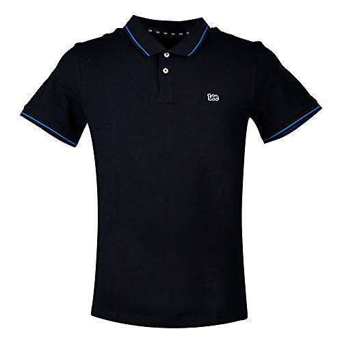 LEE - Polo Homme - Coupe Regular - Pique Polo - Noir