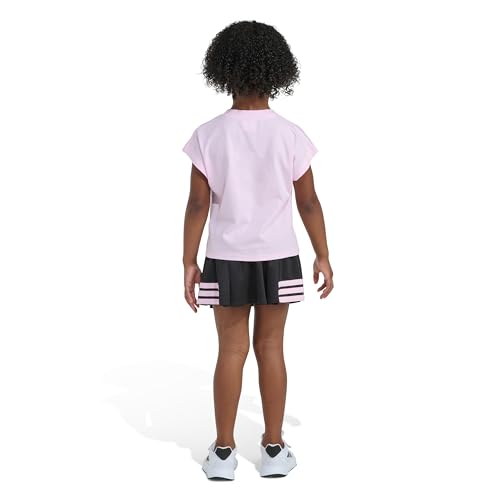 Image of adidas Baby Girls' 2-piece Box Tee & Pleated Skort Set