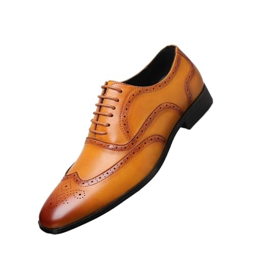 Dress Shoes for Men Men's Leather Oxfords Pointed Toe Dress Shoes for Business Formal Events