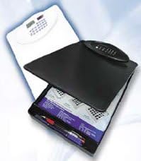 CLIPBOARD CALCULATOR WITH DOCUMENT STORAGE HOLDER
