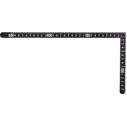 JTRHD Measuring Layout Tool Multi-function Ruler Angle Ruler L-shaped Measuring Ruler Right Angle for Carpenter Engineer Craftsmen (Color : Black, Size : One size)