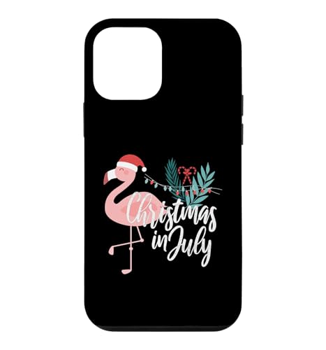 Flamingo in Santa Hat Christmas in July �X�}�z�P�[�X iPhone 12 mini �p