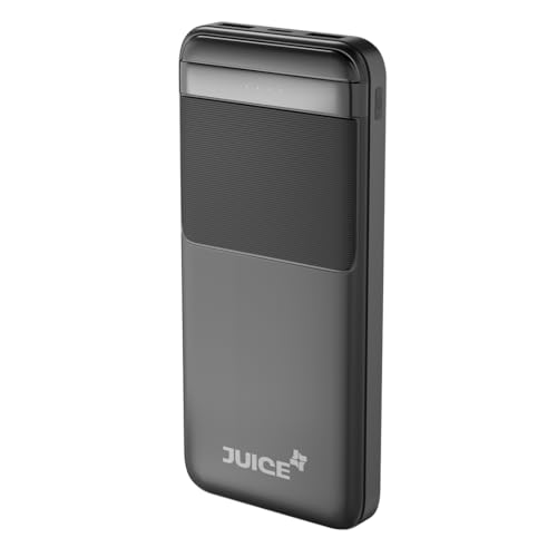 Image of JUICE OJP1003 Portable Charger | Slimmest 10000mAh 5V /3A Power Bank | Input Type-C, USB Output High-Speed Charging Wireless Power Bank | External Phone Power Bank Compatible with iPhone (Black)
