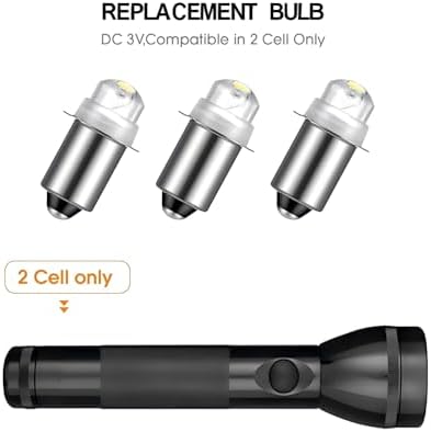 30 Lumen 3-Volt LED Replacement Bulb Flashlight Bulbs LED Torch Flashlight Bulb with 10 Year Lifespan, 41-1643 (3)