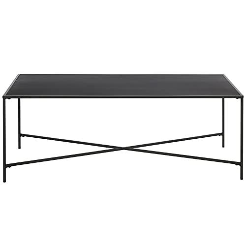 Henley 48'' Wide Rectangular Coffee Table With Metal Top In Blackened Bronze #TOP4