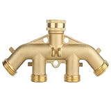 Twinkle Star Garden Hose Coiled Spring Protector with Solid Brass Faucet Hoses Coupling Adapter