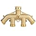 Twinkle Star Garden Hose Coiled Spring Protector with Solid Brass Faucet Hoses Coupling Adapter