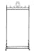 NEUN WELTEN Chic Garment Rack Metal Hanging Clothes Clothing Racks Stand with Bottom Shelf for Shoes (Black)