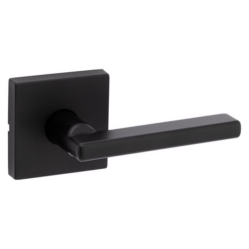 Levier de passage Kwikset Halifax noir mat poignée de porte réversible