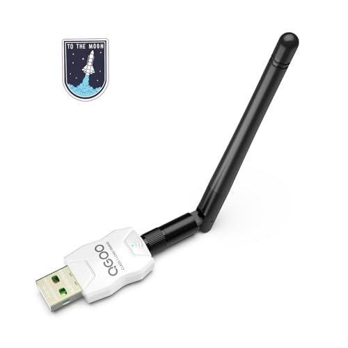 Class 1 Long Range Bluetooth Adapter for PC, QGOO USB Bluetooth Adapter for PC 5.3+EDR, Bluetooth Dongle Bluetooth Receiver Support Windows10/8.1/8/7?white-135?