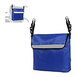 Tasche für Rollstuhl Hinten Groß Aufbewahrungstasche für Rollstuhl Schwarz Rollstuhltasche Hinten mit Reflektierenden Streifen Rollstuhl Aufbewahrungstasche für Rollstühle und Gehhilfen