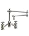 Waterstone 6150-18-SC Towson Bridge Faucet w/18" Articulated Spout - Cross Handles Satin Chrome