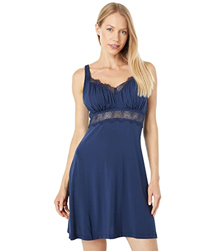 Cosabella Women's Allure Sleep Curvy Chemise, Navy, Small #TOP26