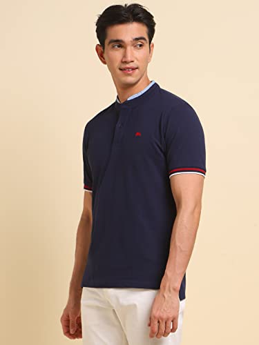 Image of Dennis Lingo Men's Cotton Slim Fit Mandarin T-Shirt