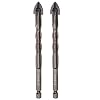 HARFINGTON 2pcs Titanium Coated Masonry Drill Bit, 12mm Concrete Drill Bits Ceramic Tile Drill Bit with 1/4 Hex Shank for Ceramic Tile Marble Mirror Glass Concrete Brick Plastic Wood