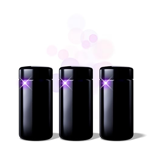 ANCEVIA edles Violettglas Vorratsglas 100 ml (langform) – 3er Set luftdichte Vorratsdose mit Deckel | Miron Aufbewahrungsgläser, Glasbehälter mit Deckel für z.B. Gewürze, Samen, Tee & Kräuter
