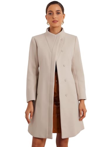 Amazon.com: Allegra K Peacoat Coat for Women's Wrap Collar 2024