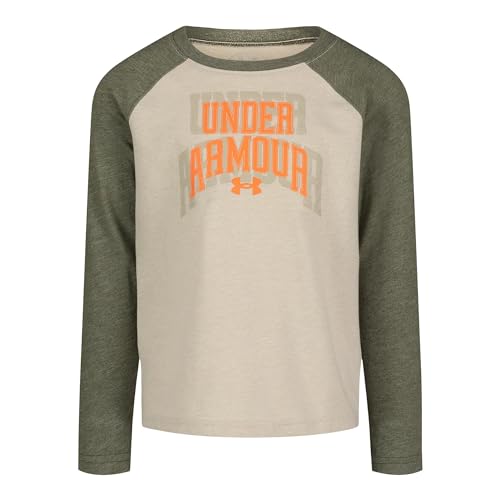 Image of Under Armour Boys' Long Sleeve Logo Graphic T-Shirt, Lightweight & Breathable, Relaxed Fit