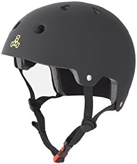 Triple 8 Brainsaver Dual Certified EPS black Rubber Helmet Size XS/S