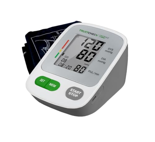Image of Arkray Trustcheck NEW Digital Upper Arm BP Monitor Meter 3.0 Free: 4 AAA Battery | 3 Year Warranty | Fully Automatic & Accurate | C-Type USB Port | WHO Indicator, Grey