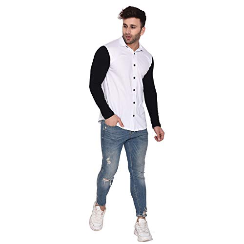 Image of Geum Men's Cotton Full Sleeve Spread Collar Casual Shirt