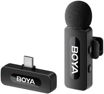 BOYA BY-V10 Nuevo micrófono de Solapa inalámbrico USB C para Andr...