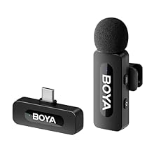 ▶【Mini Microphone】Boya BY-V10 mini wireless lavalier microphone, it brings you excellent recording performance unmatched by others. The slim and lightweight microphone weighs only 10.5g, which ensures comfortable and hassle-free carrying and allows y...