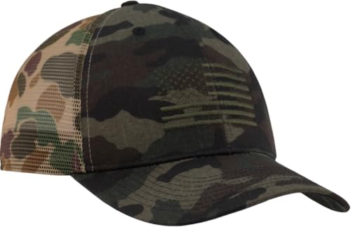TSSGBL Plus Size XXL Camoflage America Flag Trucker Hat Snapback Tactical Mesh Baseball Cap Camo Green XXL