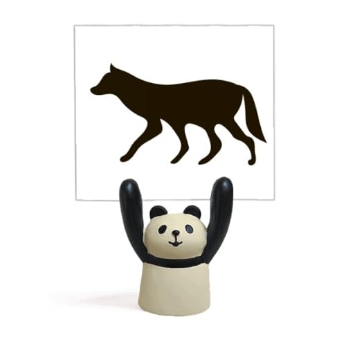 Support pour mémo loup noir une idée cadeau originale pour collègue